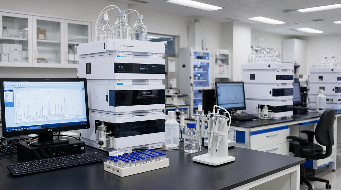 HPLC detection lab - Agilent liquid chromatography system for purity analysis